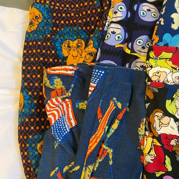 Tween Lularoe leggings bundle of 5. - Picture 2 of 5